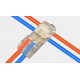 T-type no-wire-breaking quick-connect terminal block, continuous main line connection, 2-to-2 (two inputs, two outputs) splitter wire connector 